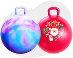Paquete de 2 18 bolas de tolva, juego de bolas hinchables rojas de nube y Papá Noel con asa, bomba y pinzas para el cabello, juguetes inflables para niños de 3 a 8 años