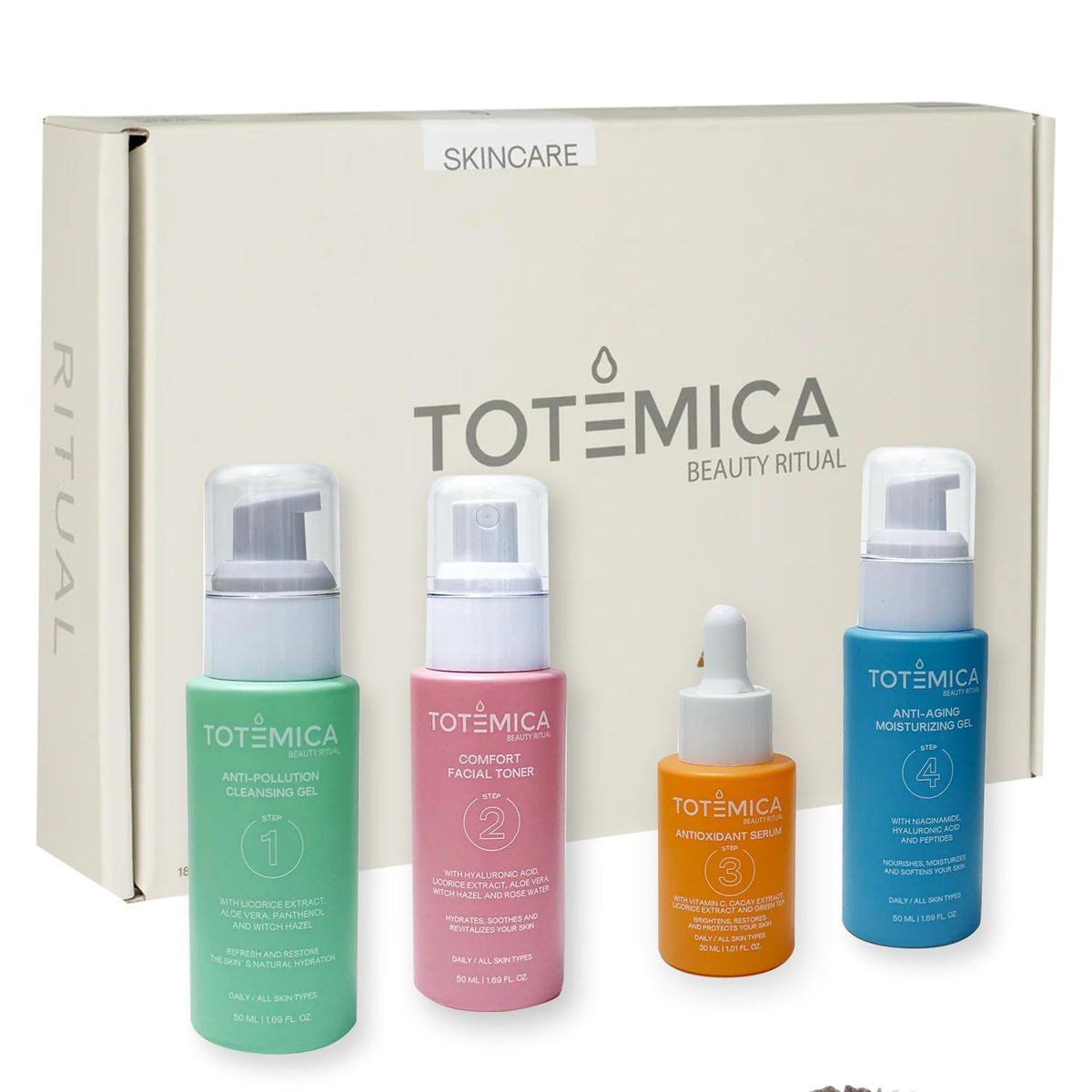TOTEMICA Set de cuidado de la piel, kit de cuidado de la piel ritua...