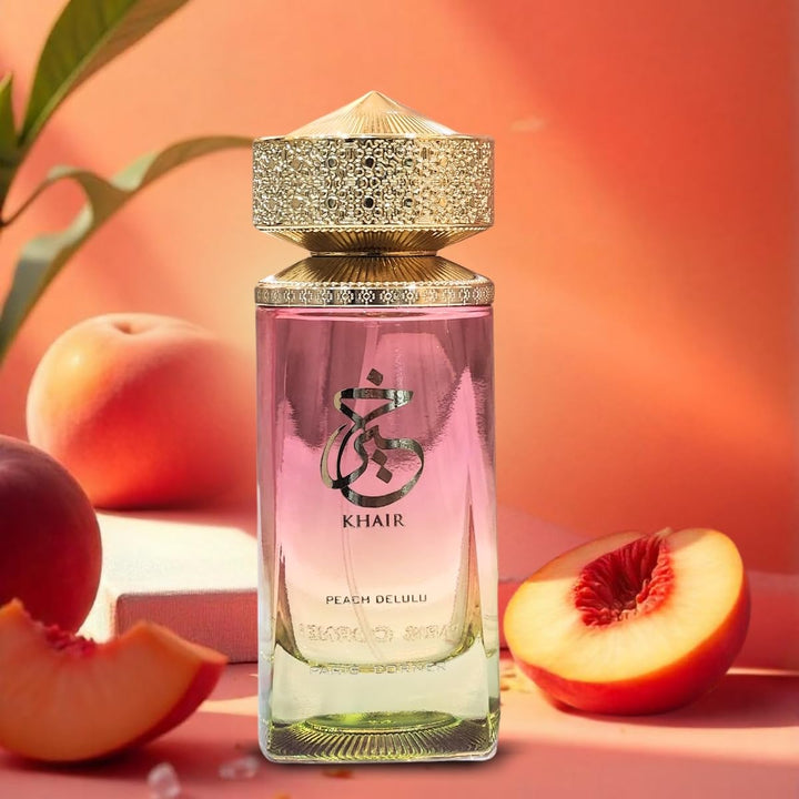 Paris Corner Khair Peach Delulu Eau de Parfum para mujer, 3.4 onzas...
