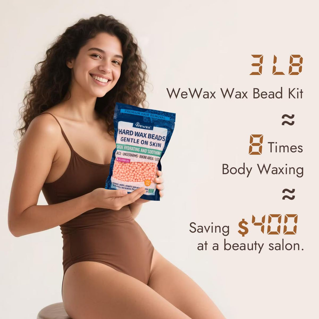 Kit de perlas de cera dura de 3 libras para depilación \u2013 cera...
