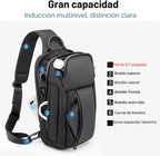 BANGE Mochila cruzada para hombre, bolsa de hombro impermeable para viajes, senderismo y viajes diarios