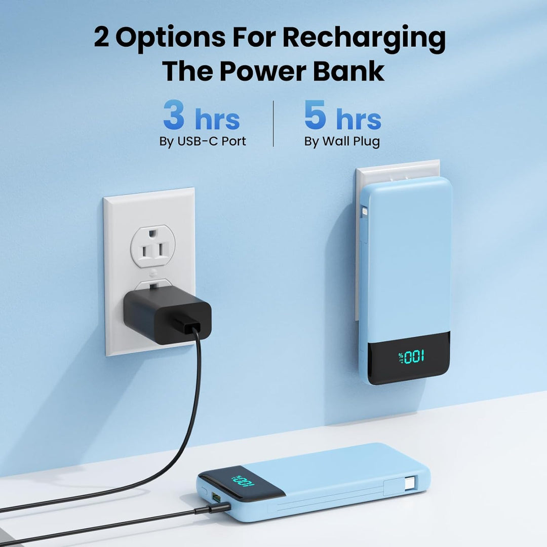 Cargador portátil para iPhone, banco de energía delgado de 13800 mA...