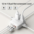 Cable de extensión dividido de 12 pies (6 pies por lado) - 4 puertos