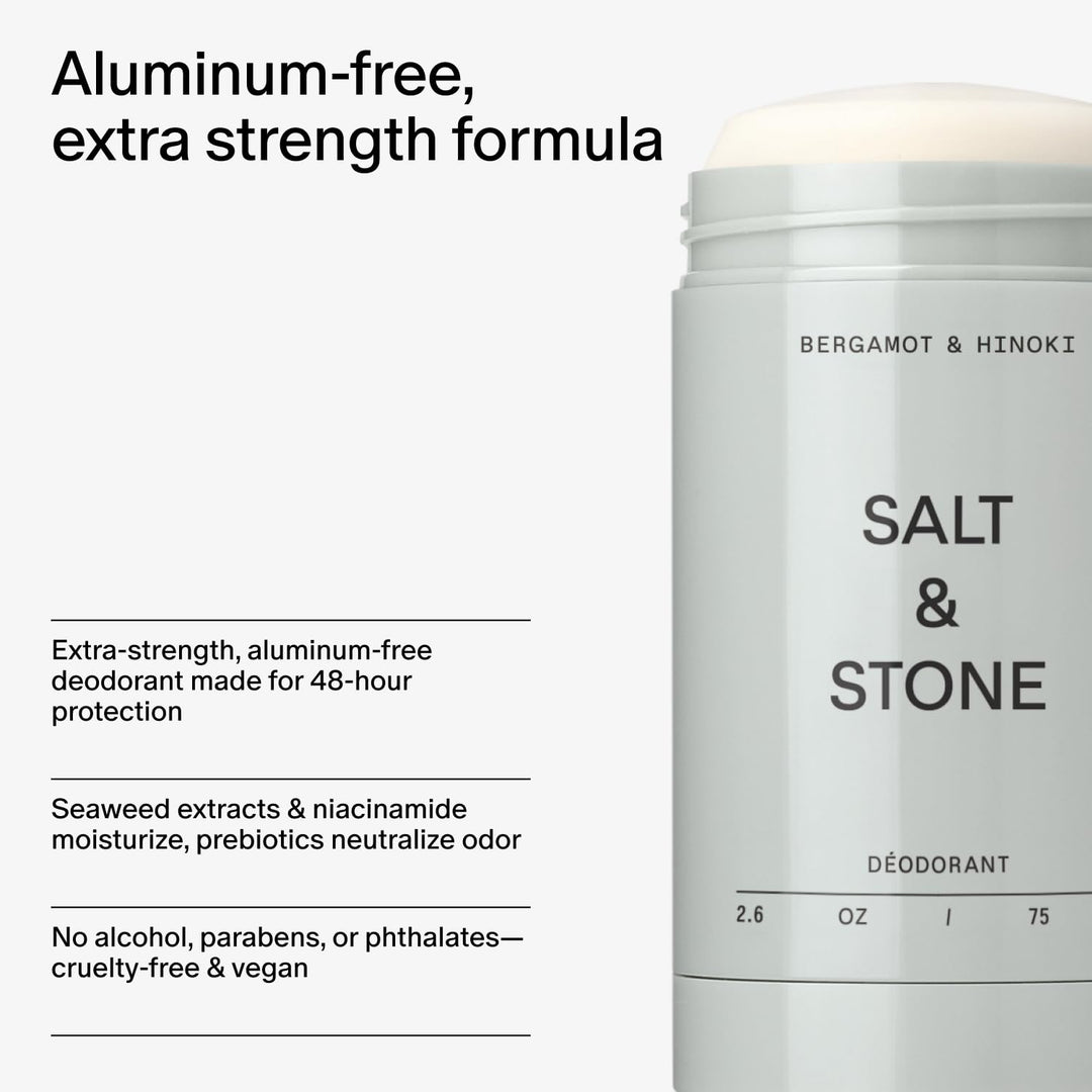 Salt &amp; Stone Desodorante sin aluminio | Protección extra fuerte...