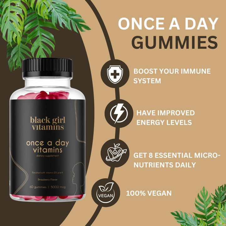 Black Girl Vitamins Complete Wellness Essentials - Paquete de 30 dí...