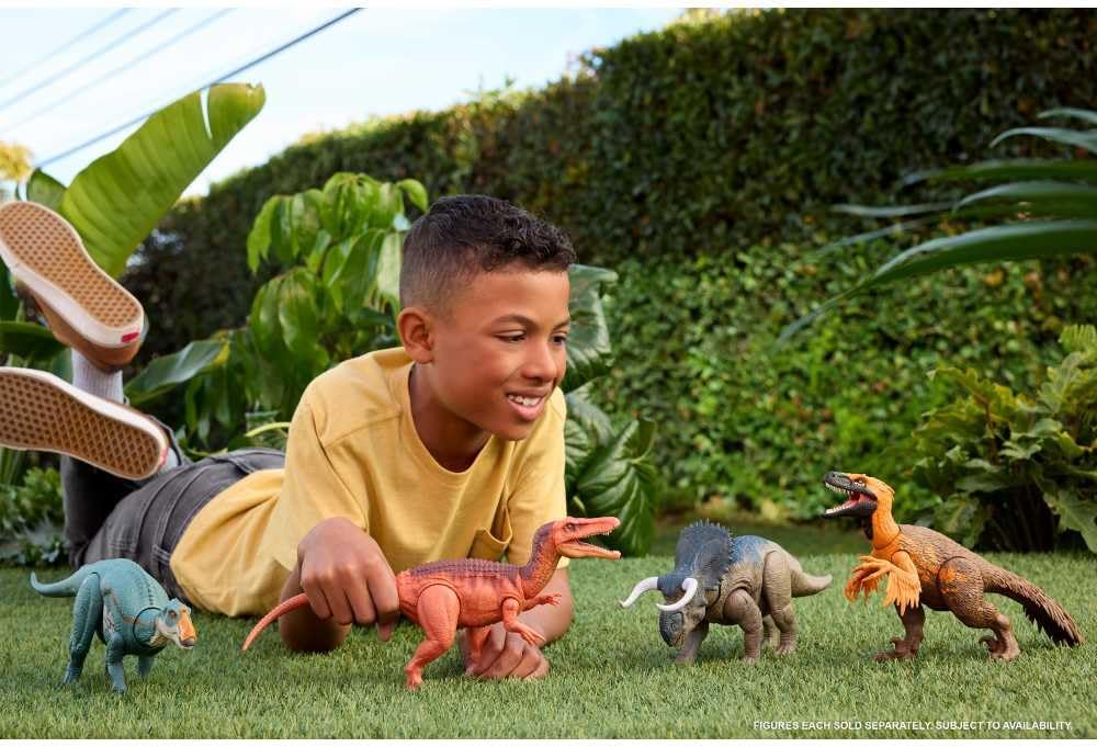 Mattel Jurassic World Rebirth Wild Roar Maiasaura - Juguete de dino...