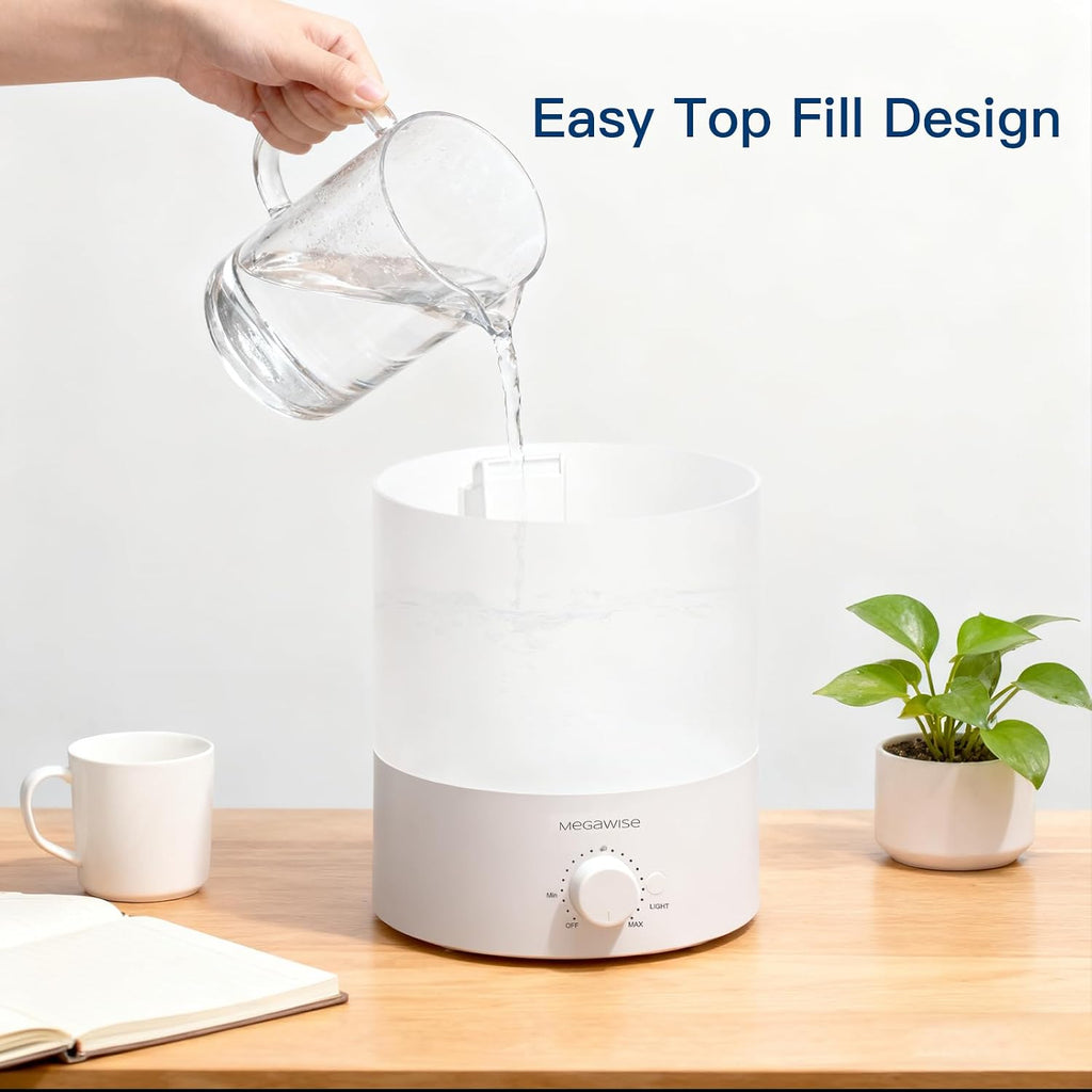 MEGAWISE Humidificador de niebla fría de 1.5L, niebla silenciosa y