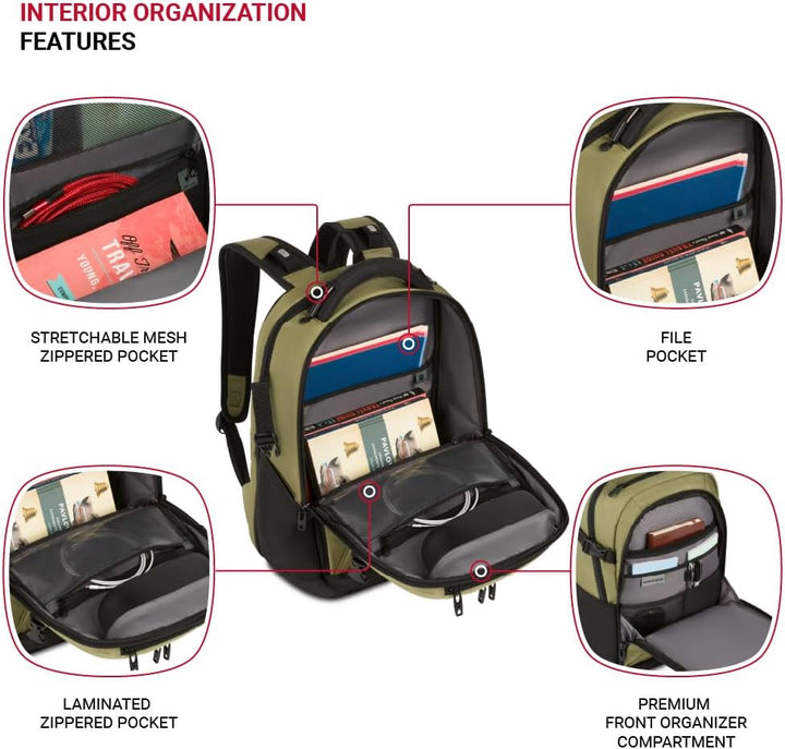 SwissGear 5358 USB ScanSmart - Mochila para portátil de 16", Ol...
