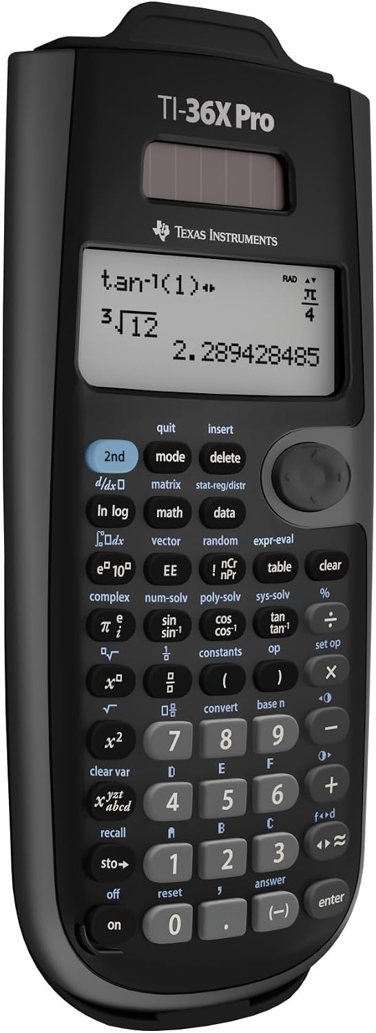 Texas Instruments TI-36X Pro Ingeniería/Calculadora científica | 9.7 pulgadas | Negro.