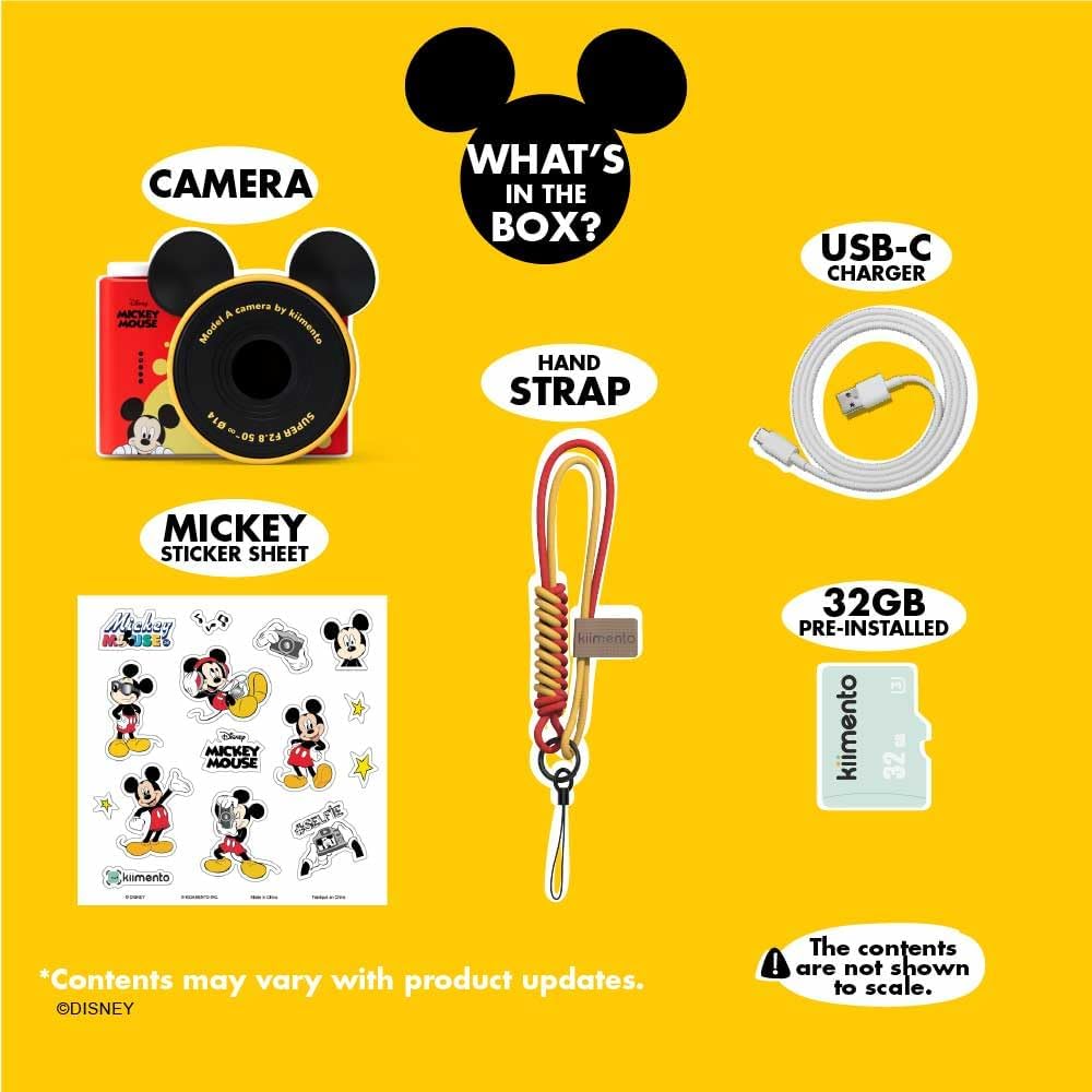 Cámara digital mini de Mickey Mouse para niños, videocámara para ni...