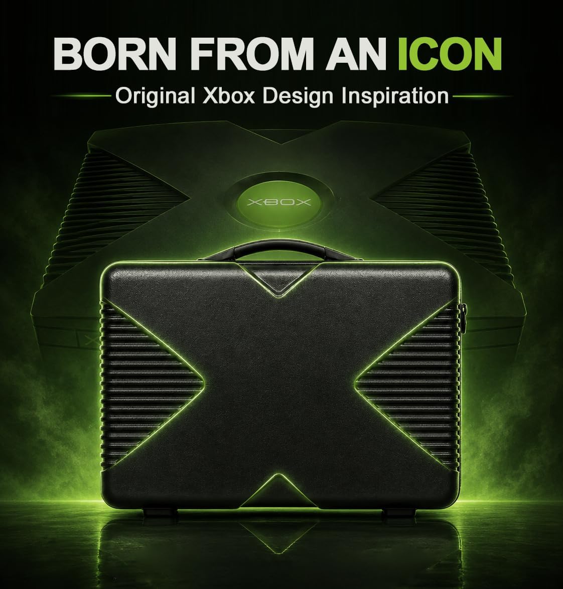 Funda de transporte Xbox Series X, compatible con consola XSX, controladores, auriculares, juegos y otros accesorios, funda protectora de viaje con carcasa rígida y espuma personalizada para almacenamiento (estilo Xbox original)