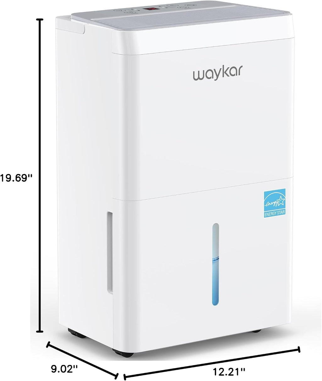 Waykar Deshumidificador Energy Star de 6000 pies cuadrados para sótano y