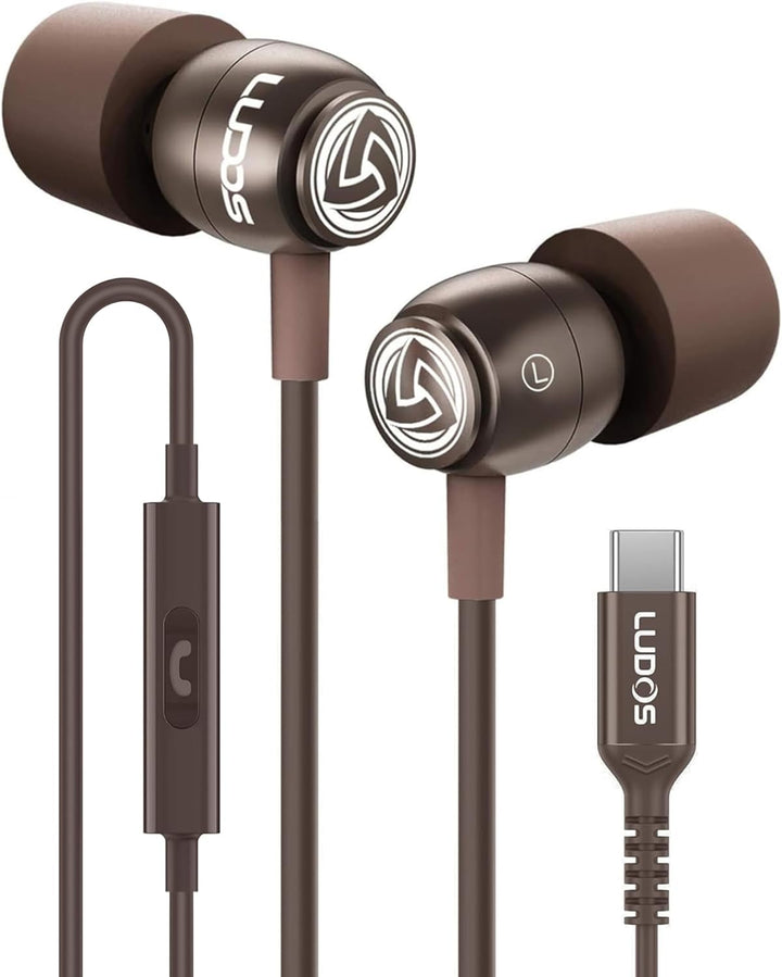 LUDOS Clamor Auriculares USB C para iPhone 16 15 Pro Max Plus iPad...