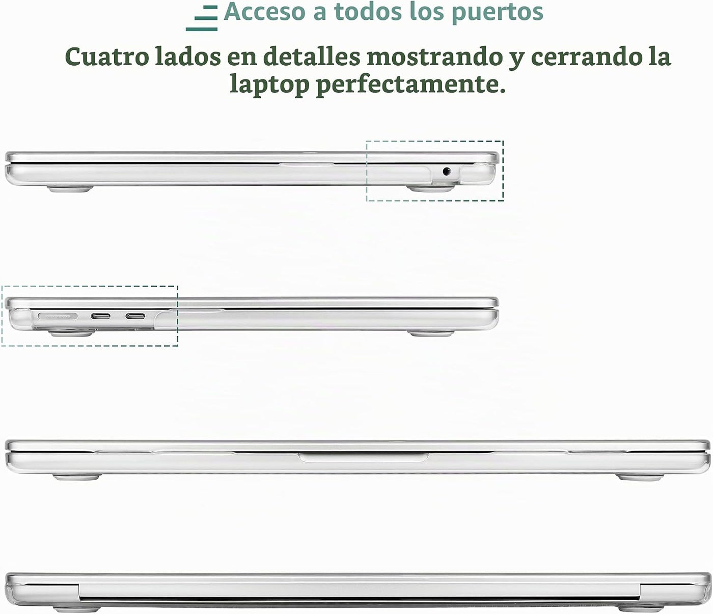 DONGKE Funda para MacBook Air de 13.6 pulgadas 2026 2025 2024-2022...