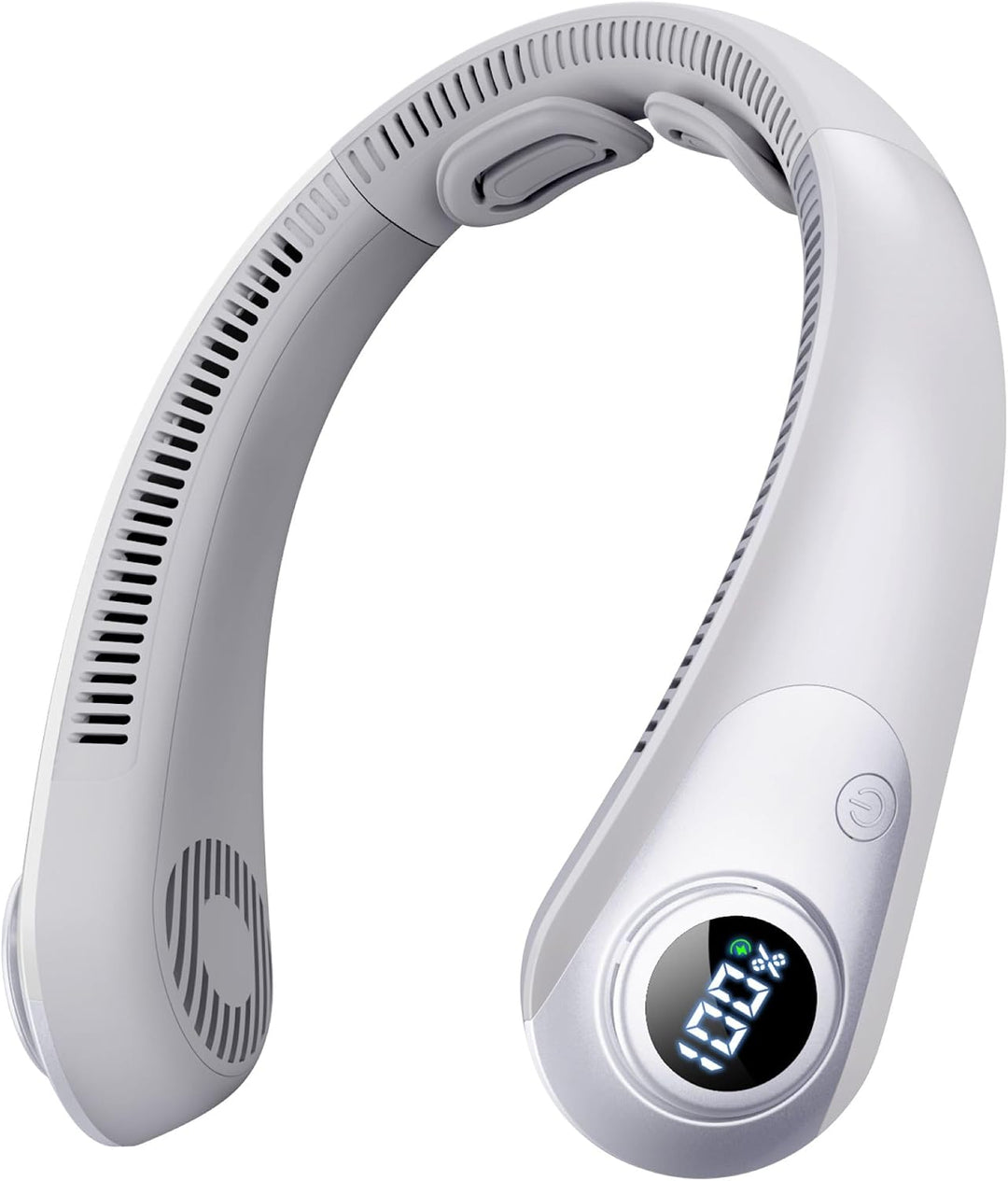 Ventilador de cuello portátil que sopla aire frío, pantalla LED, ve...