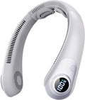 Ventilador de cuello portátil que sopla aire frío, pantalla LED, ve...