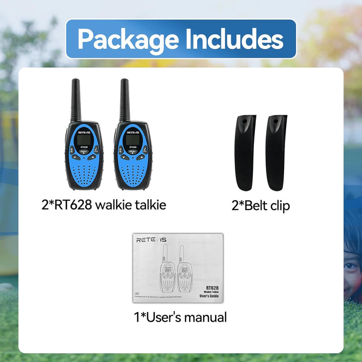 Retevis RT628 Walkie Talkies para niños, radio de largo alcance de...