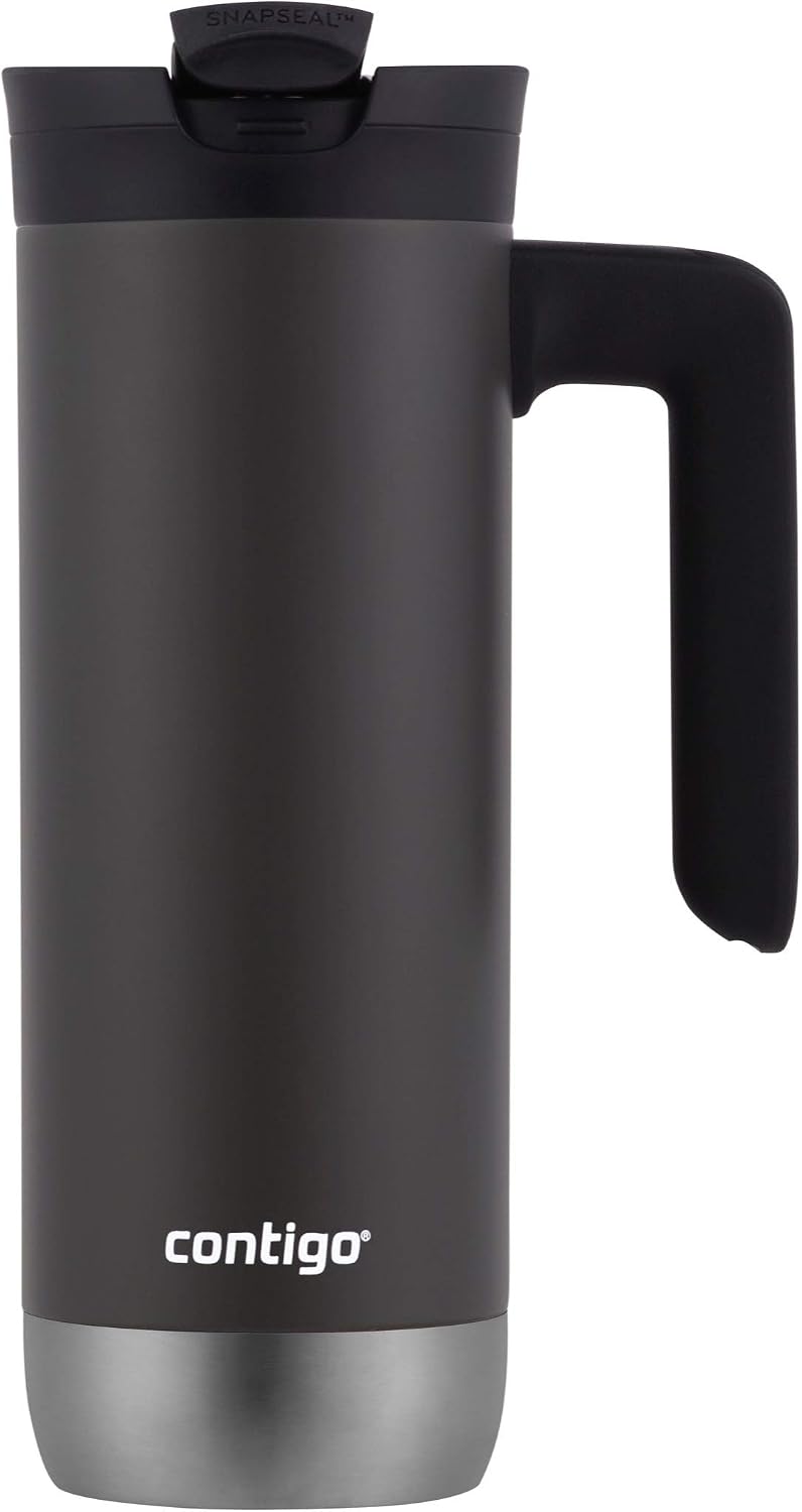 Contigo Superior 2.0 taza de viaje de acero inoxidable con asa con tapa SNAPSEAL, 20 onzas.