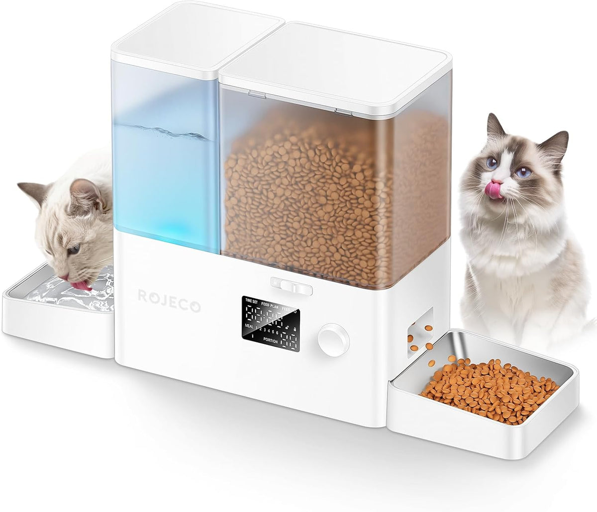 Alimentador automático para gatos y dispensador de agua, 8.5 L con