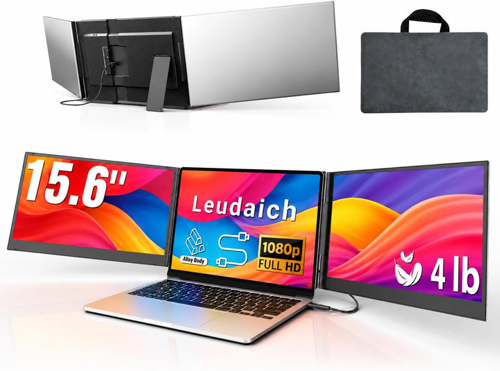 Leudaich Extensor de pantalla para portátil con un cable, monitor p...