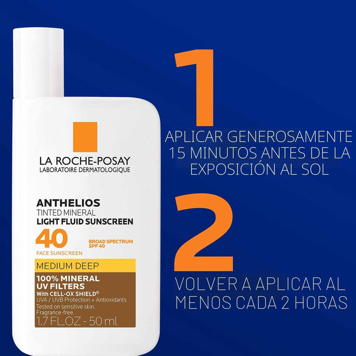 La Roche-Posay Anthelios Sunscreen SPF 40, Ultra-Light Fluid Broad...