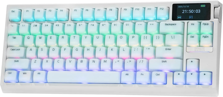 EPOMAKER G84 PRO Teclado inalámbrico para juegos con pantalla y per...