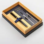 Bolígrafo Rollerball de Lujo Impresionante con Ribete de Oro de 24K, Punta Suiza con Repuestos de Tinta Negra, Juego de Bolígrafo Perfecto como Regalo para Hombres y Mujeres, Juego de