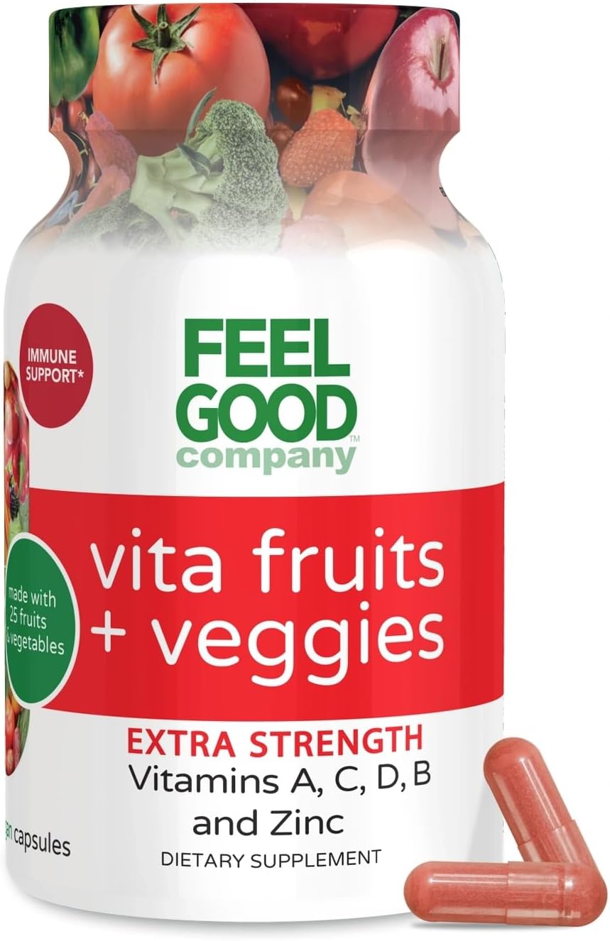 FeelGood Superfoods Cápsulas de apoyo inmunológico de 1000 mg hecha...