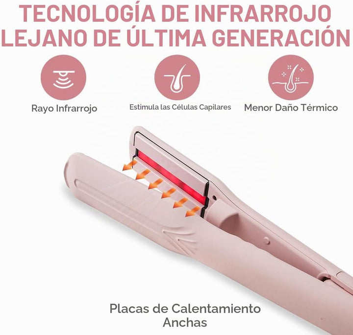 Caliber VaPURE - Plancha de pelo ultrasónica infrarroja, placas de...