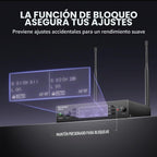 MELONARE Sistema de micrófono inalámbrico de escaneo automático UHF dual