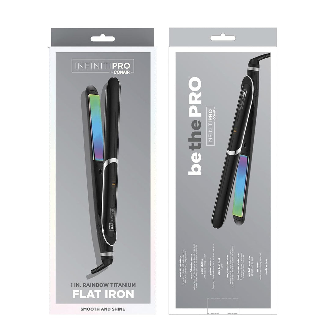 INFINITIPRO DE CONAIR - Plancha para el pelo plana de titanio arcoí...