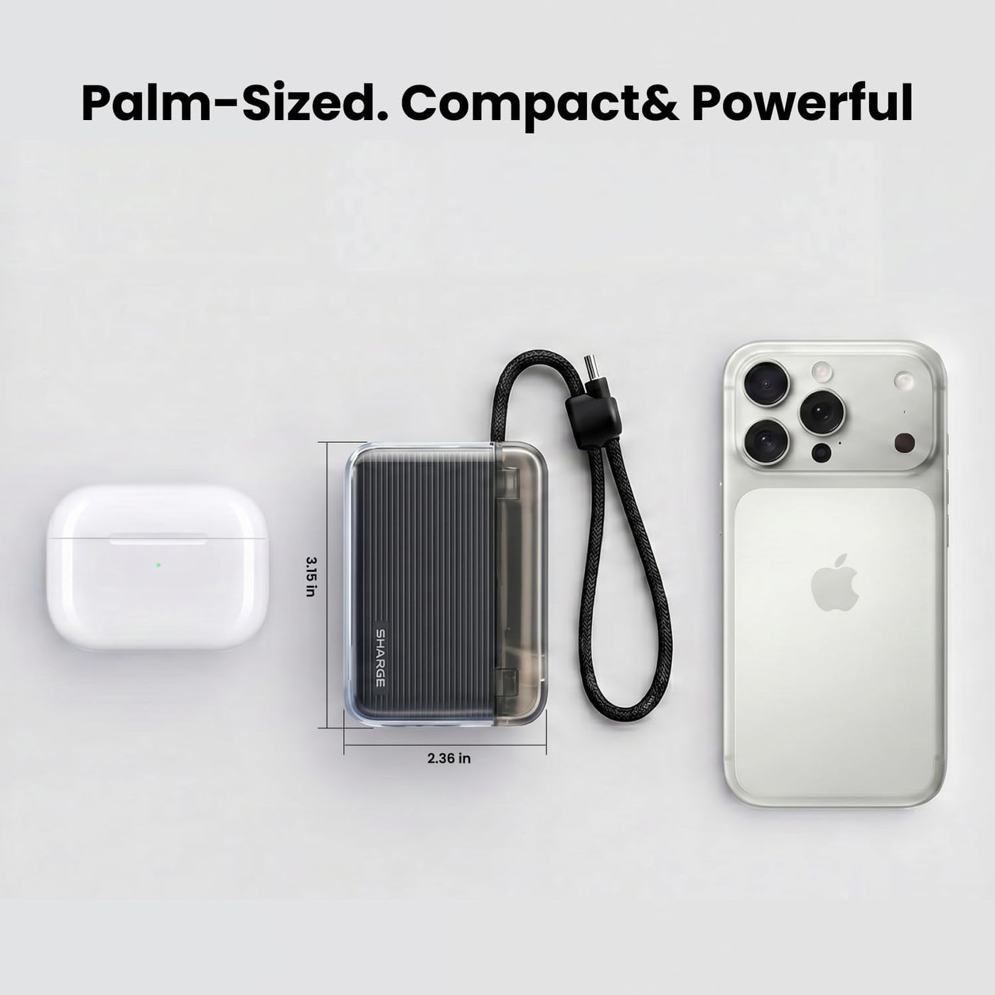 Mini cargador portátil 10000mAh banco de energía con cable incorpor...