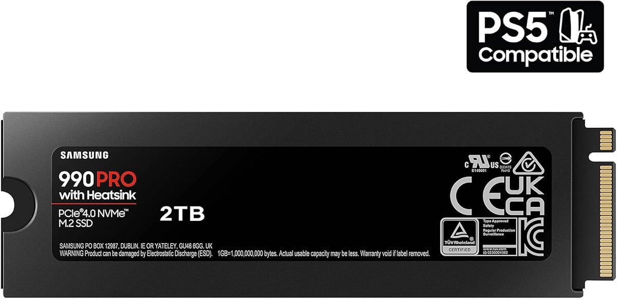 Samsung 990 PRO con disipador de calor SSD 2TB, PCIe Gen4 M.2 2280...
