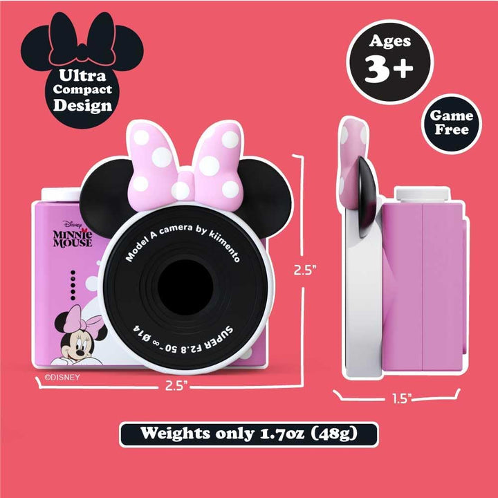 Cámara digital de juguete Minnie Mouse para niños pequeños y videoc...