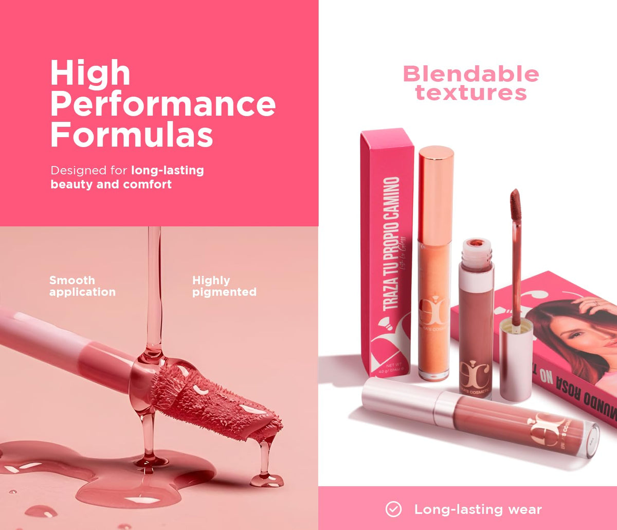 Erikas Kit de maquillaje cosmético: brillo de labios, delineador de...