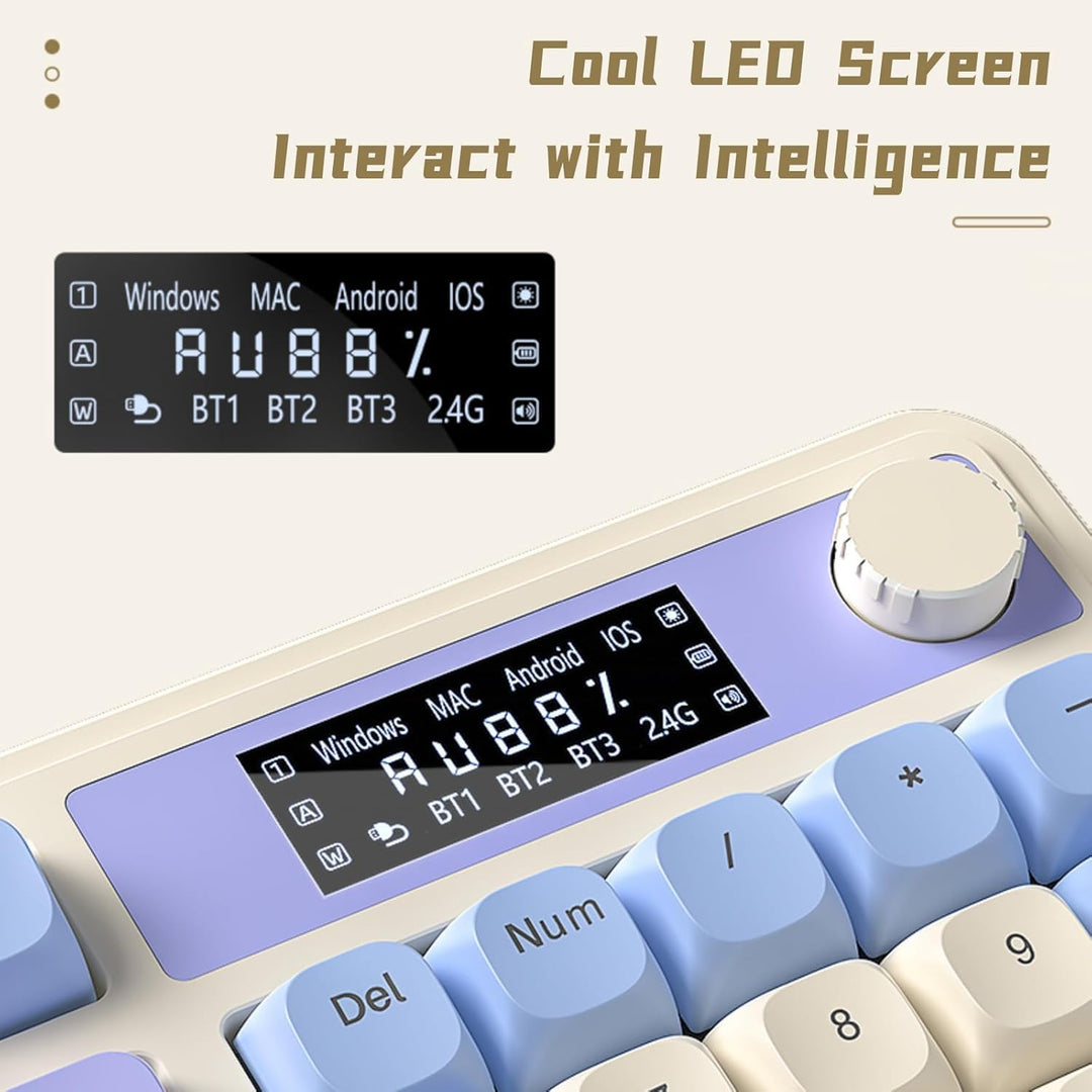 AULA Teclado inalámbrico S99 Pro, teclados para juegos, perilla mul...