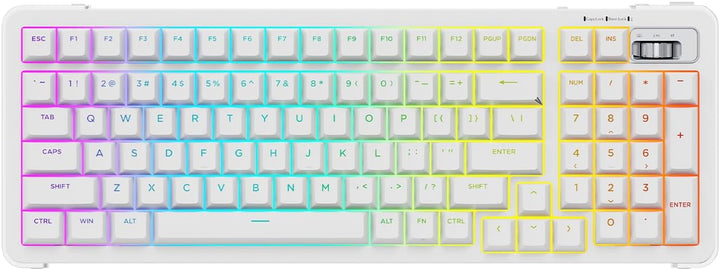 ROYALAXE - Teclado mecánico inalámbrico al 98%, BT\/2.4G\/USB-C Tri...