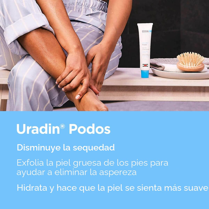 ISDIN Crema para el cuidado de pies, aceite de gel Uradin Podos, re...