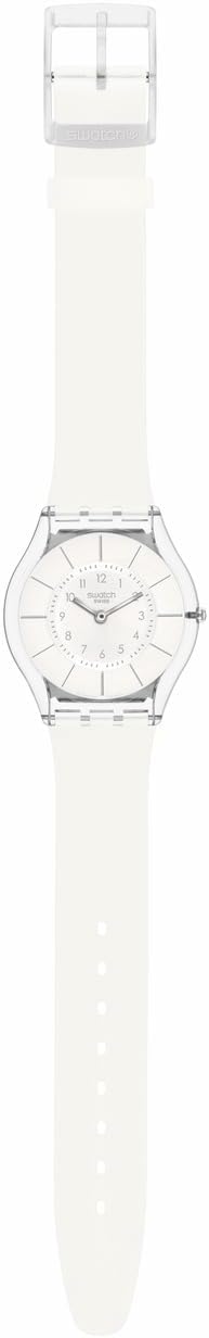 Swatch Piel Classic Biosourced Reloj Unisex Casual Plástico Blanco Cuarzo Impermeable Blanco Clase