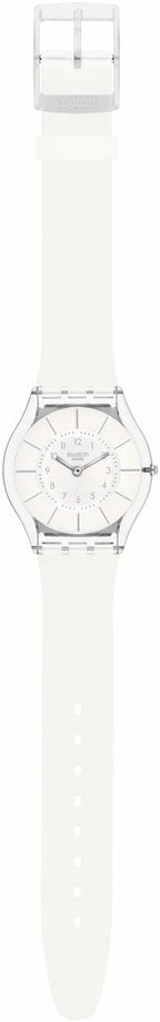 Swatch Piel Classic Biosourced Reloj Unisex Casual Plástico Blanco Cuarzo Impermeable Blanco Clase