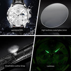 OLEVS Relojes para Hombres Lujo Cara Grande Relojes Resistente al Agua
