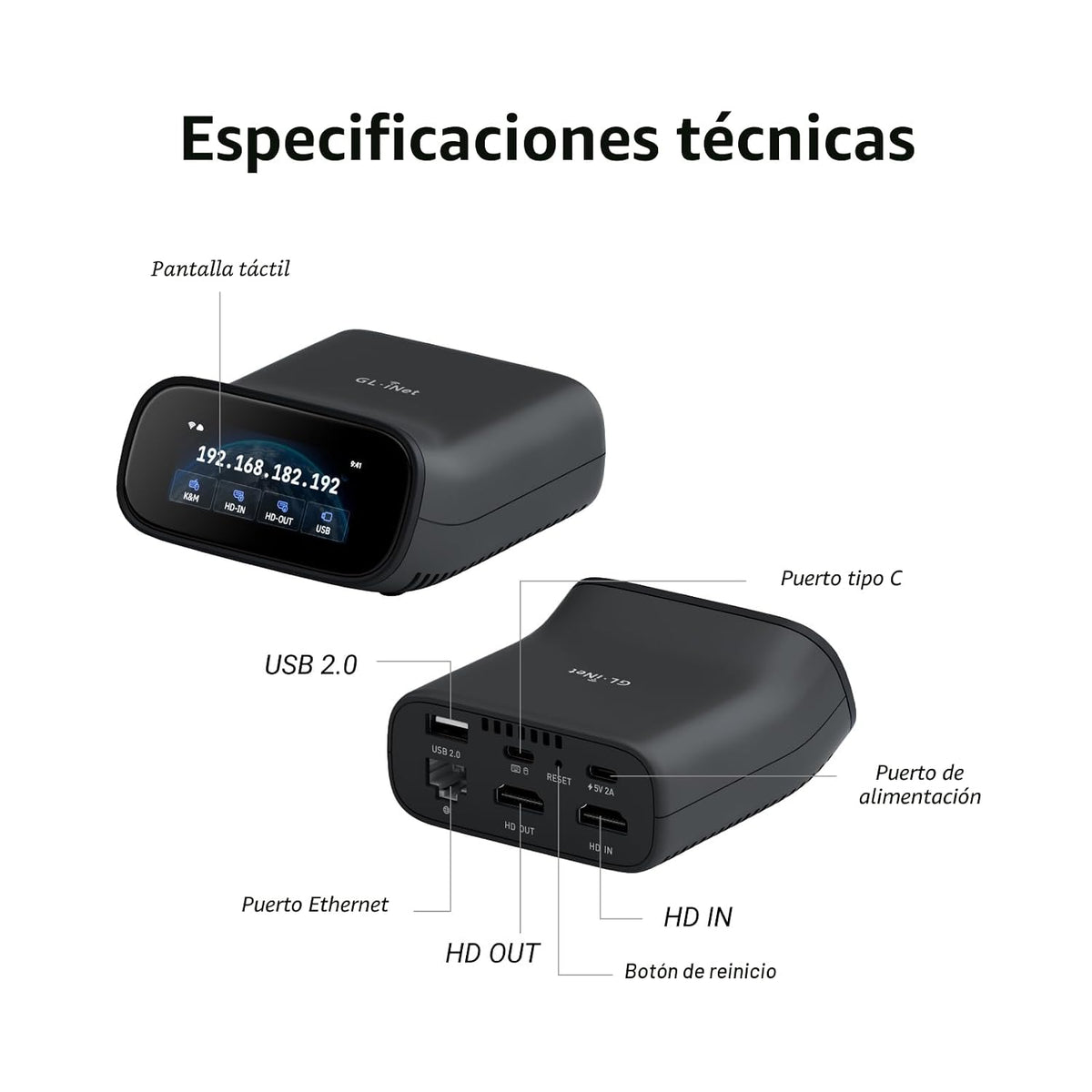 GL.iNet GL-RM10 Comet Pro Remoto KVM sobre Wi-Fi 6 Doble Banda 4K |...