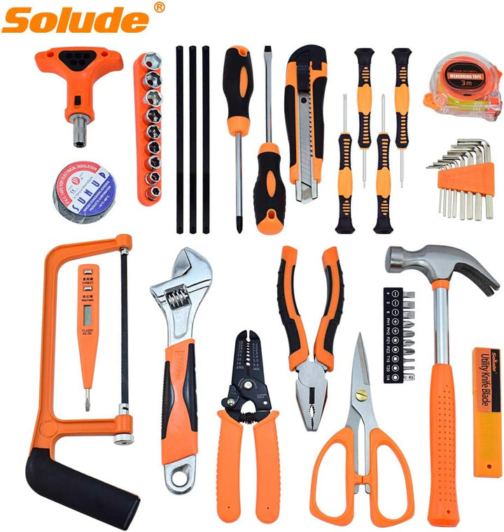 SOLUDE Juego de herramientas, kit de herramientas para el hogar de...