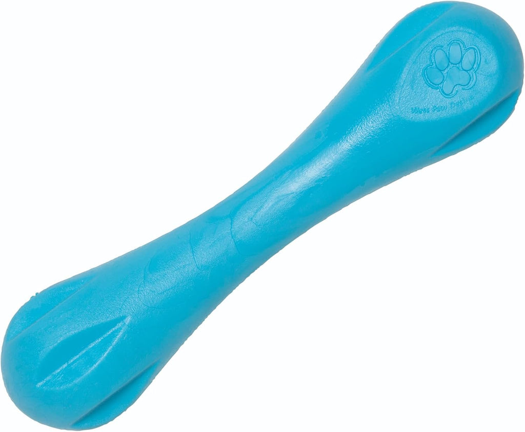 Juguete de hueso de perro, masticable West Paw Diseño Zogoflex Hurley, duro , L, Agua (Aqua)