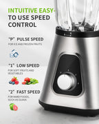 GDOR Batidora de batido para cocina, licuadora de vidrio de 1200 W con