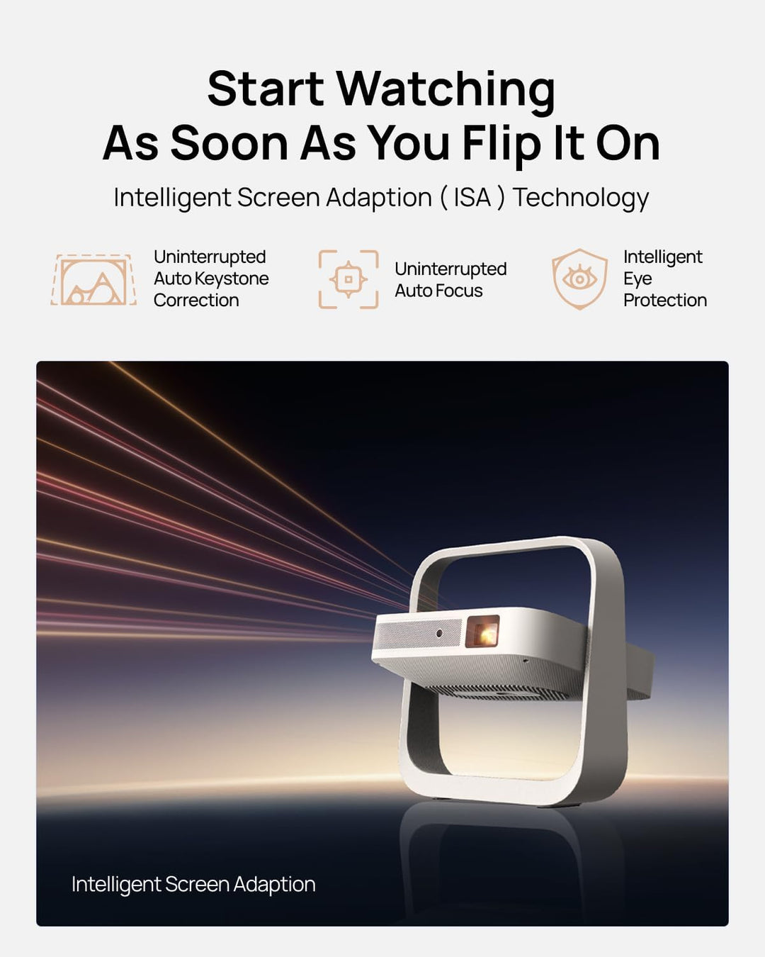 XGIMI Elfin Flip Plus Proyector portátil, Google TV con licencia Ne...