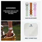 Garmin Lily® 2 Active, Reloj inteligente pequeño y elegante, GPS integrado, pantalla oculta, lente con patrón, hasta 9 días de duración de la batería, plateado con banda de silicona Purple Jasmine