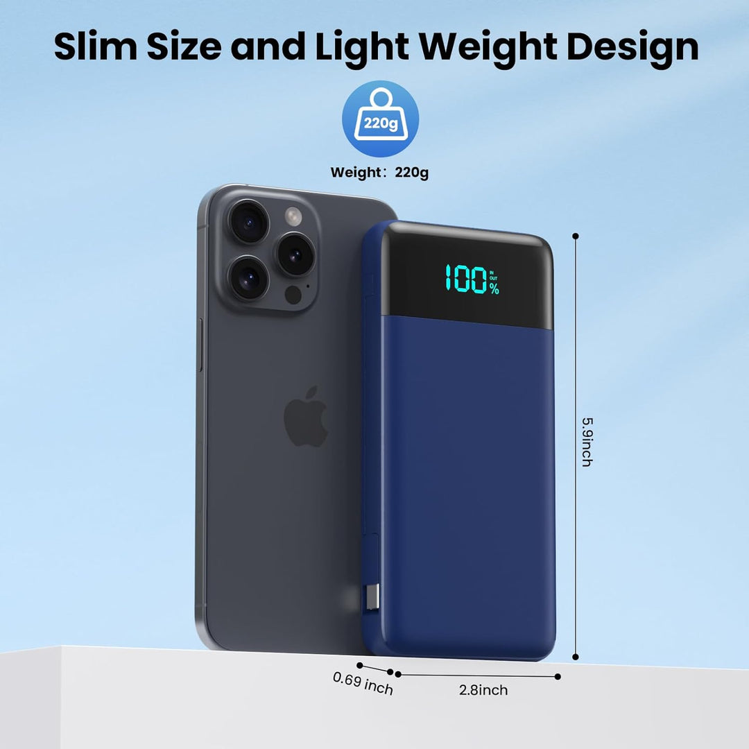 AONIMI Cargador portátil para iPhone 13800mAh USB C Power Bank con...