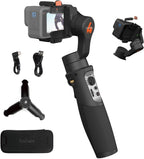 Hohem iSteady Pro 4 Estabilizador de cardán de acción de 3 ejes para GoPro 13/12/11/10/9/8/7/6/5, para DJI Osmo Action y otras cámaras de acción, Bluetooth y control de cable, a prueba de salpicaduras