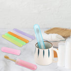 Hedume Estuche para cepillos de dientes de viaje de 35 piezas, 7 colores, portátil